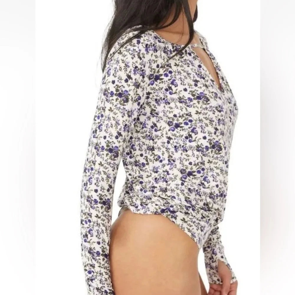 NWTs Free People | Intimately free people Kaya Printed Floral Bodysuit Medium